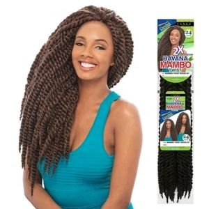 Janet Collection - Noir  2x Havana Mambo Twist 24" Crochet Braids Dark Brown